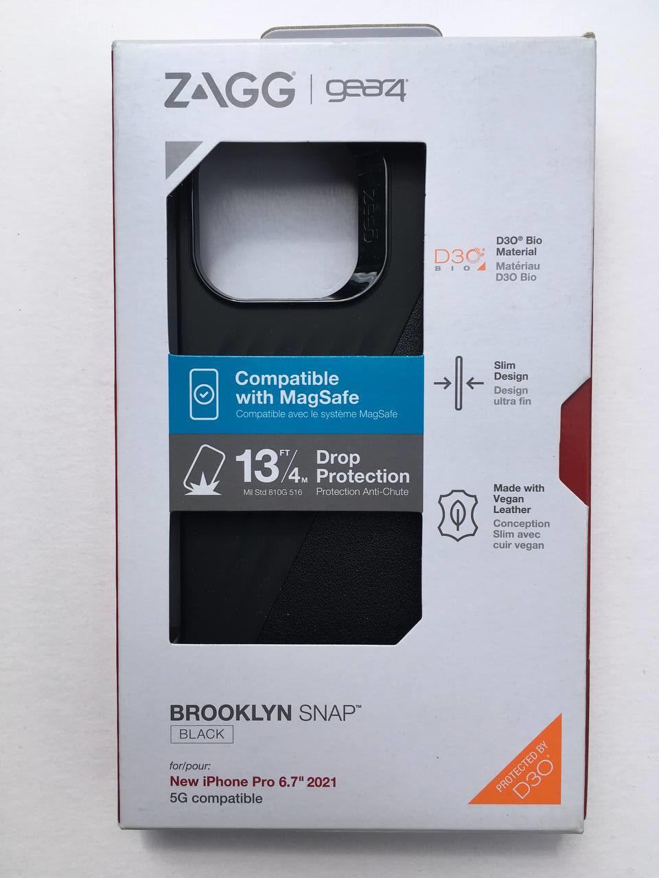 Чехол противоударный ZAGG Gear4 Brooklyn Snap MagSafe для Iphone 13 Pro Max (6.7") Black - фото 2