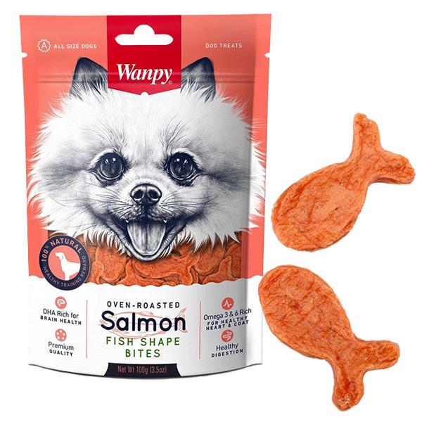 Лакомство для собак Wanpy Salmon Fish Shape Bites 0,1 кг