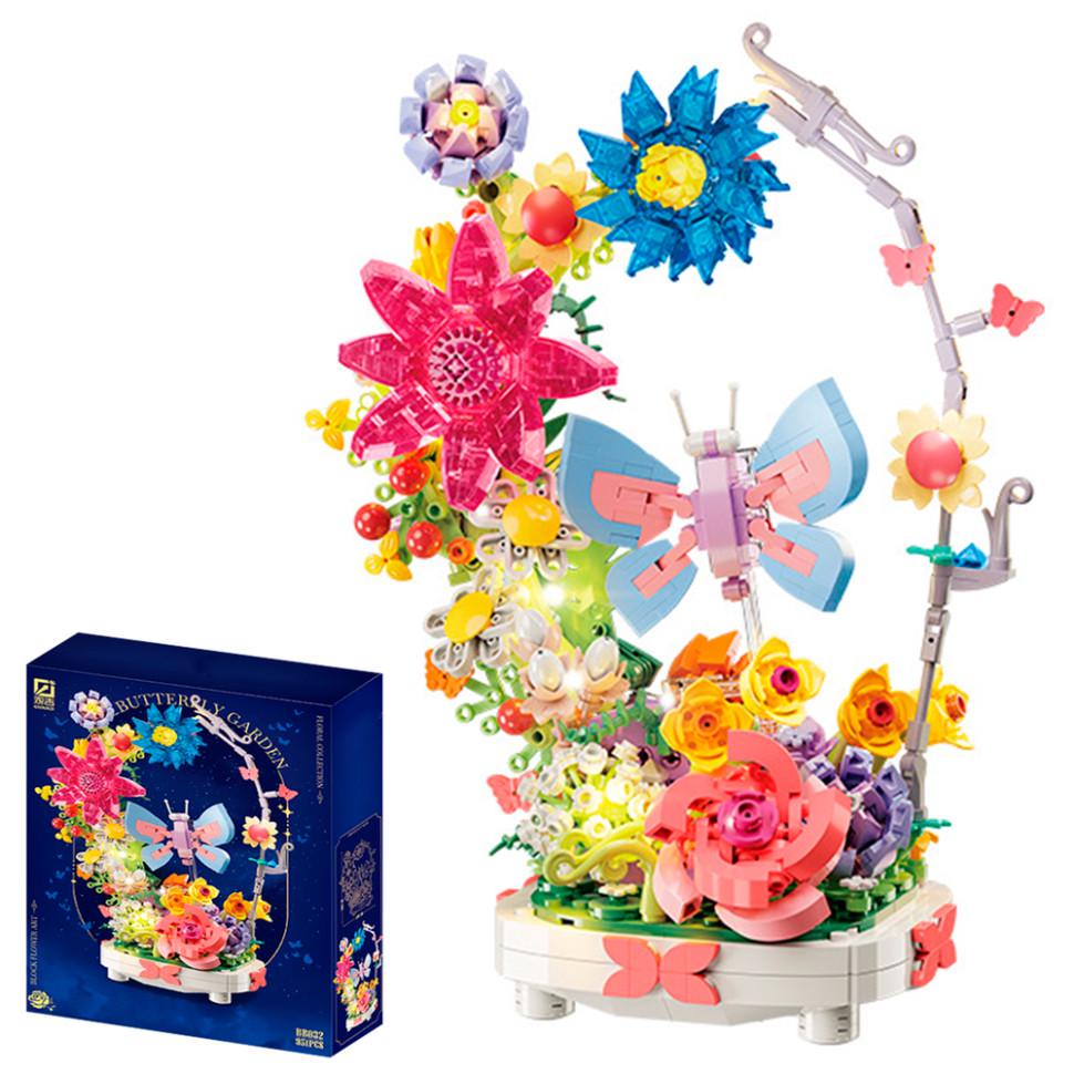 Дитячий конструктор Butterfly garden BB032 зі світлом 914 деталей (RLT50827)