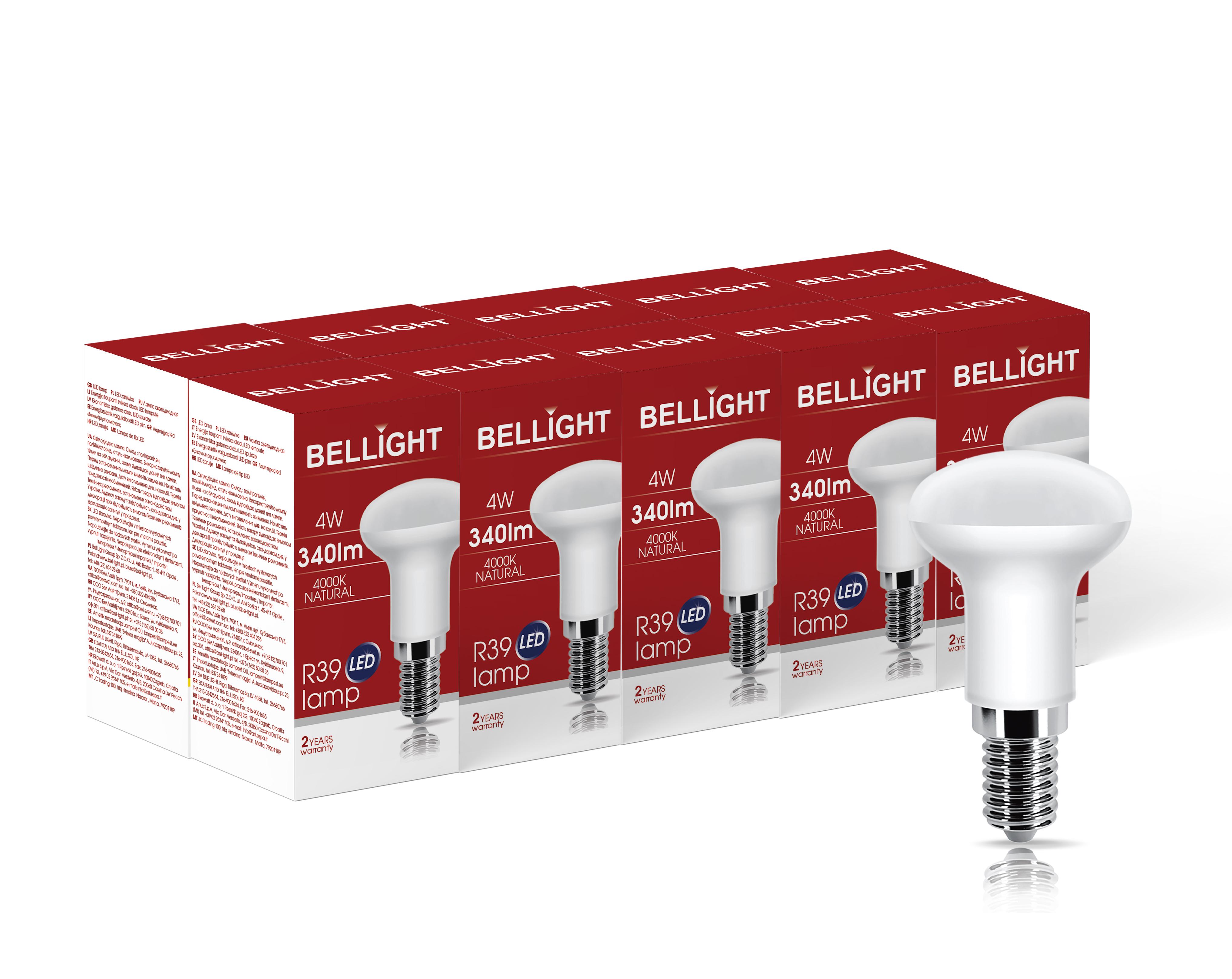 Набор ламп Bellight светодиодных R39 4W E14 4000K 10 шт.