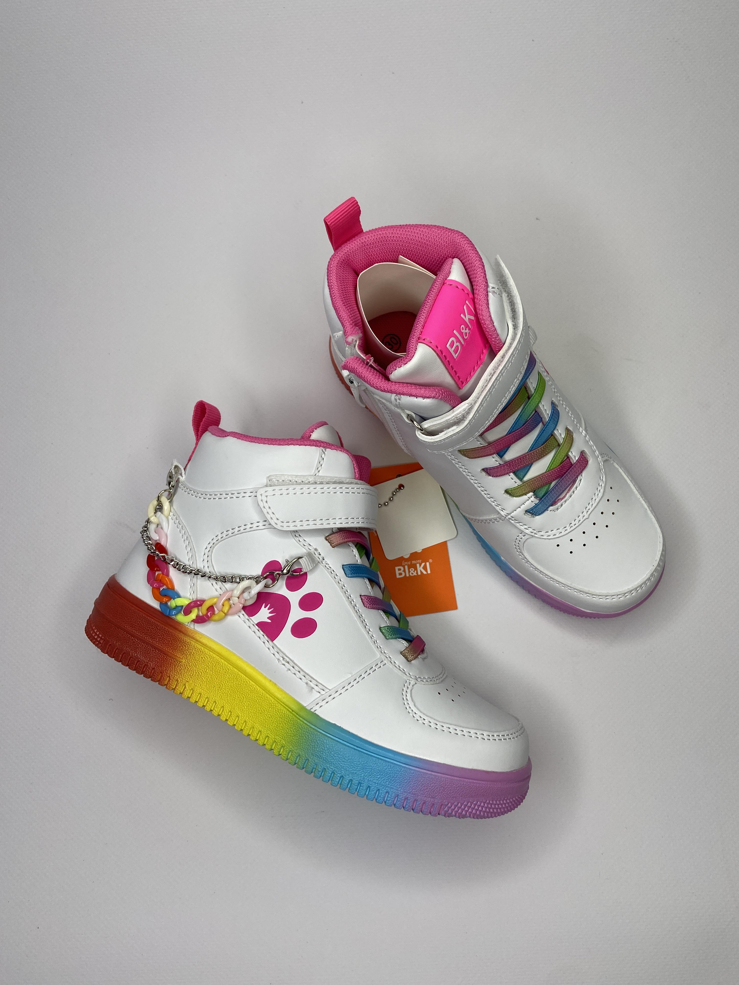 Хайтопи для дівчаток Bi&Ki 410999 р. 37 24,5 см Білий (23739808)