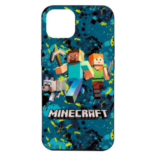 Чехол для iPhone 14 Minecraft Steve Alex And Dog (13274717-2-134799)