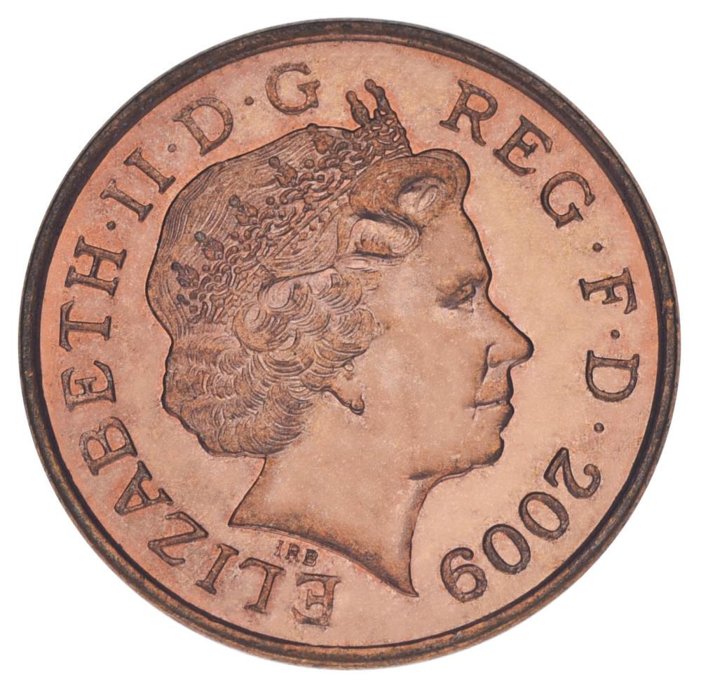 Коллекционная монета Великобритания 1 пенни 2009 F-VF (М19421)