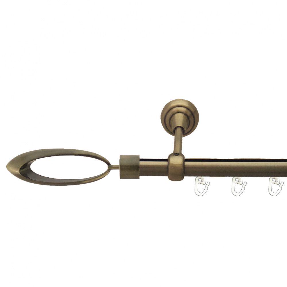 Карниз Orvit Венеція металевий однорядний відкритий+профіль профільна труба 19 мм 160 см Антик (7222583)