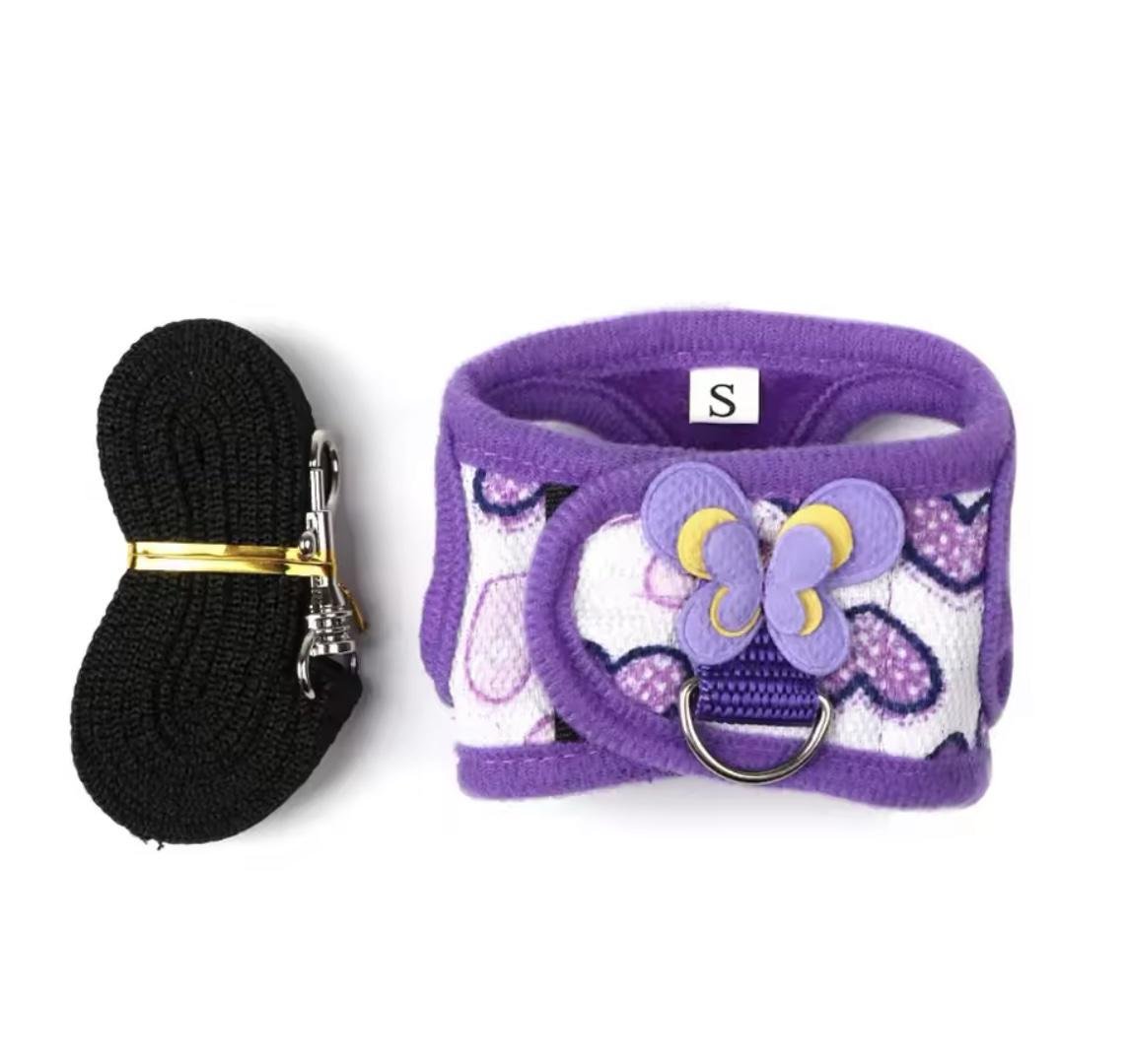 Шлея з повідцем для гризунів Bunny S 18-20 см Purple (29875659)