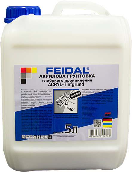 Ґрунтовка Feidal Acryl-Tiefgrund для внутрішніх робіт акрилова 5 л Прозорий (1816231312)