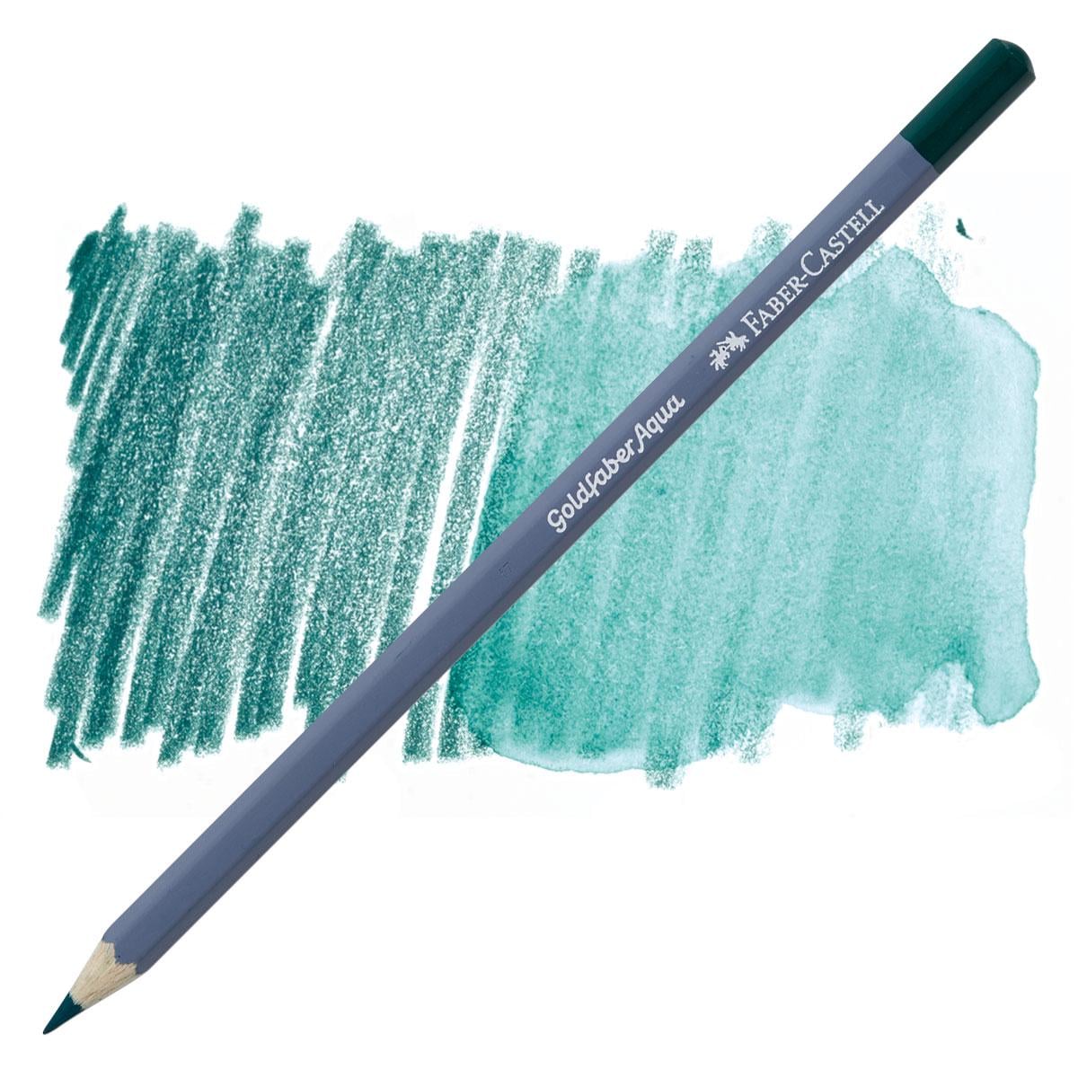 Карандаш акварельный Faber-Castell GoldFaber Aqua 158 Deep Cobalt Green (114658)