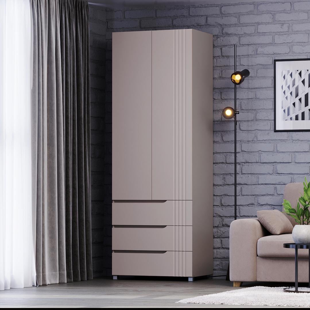 Шкаф для одежды DiPortes Портленд К-823-R МДФ Кашемир 80/230/52 см (01442) Шкаф для одежды DiPortes Портленд К-823-R МДФ Кашемир 80/230/52 см (01442)