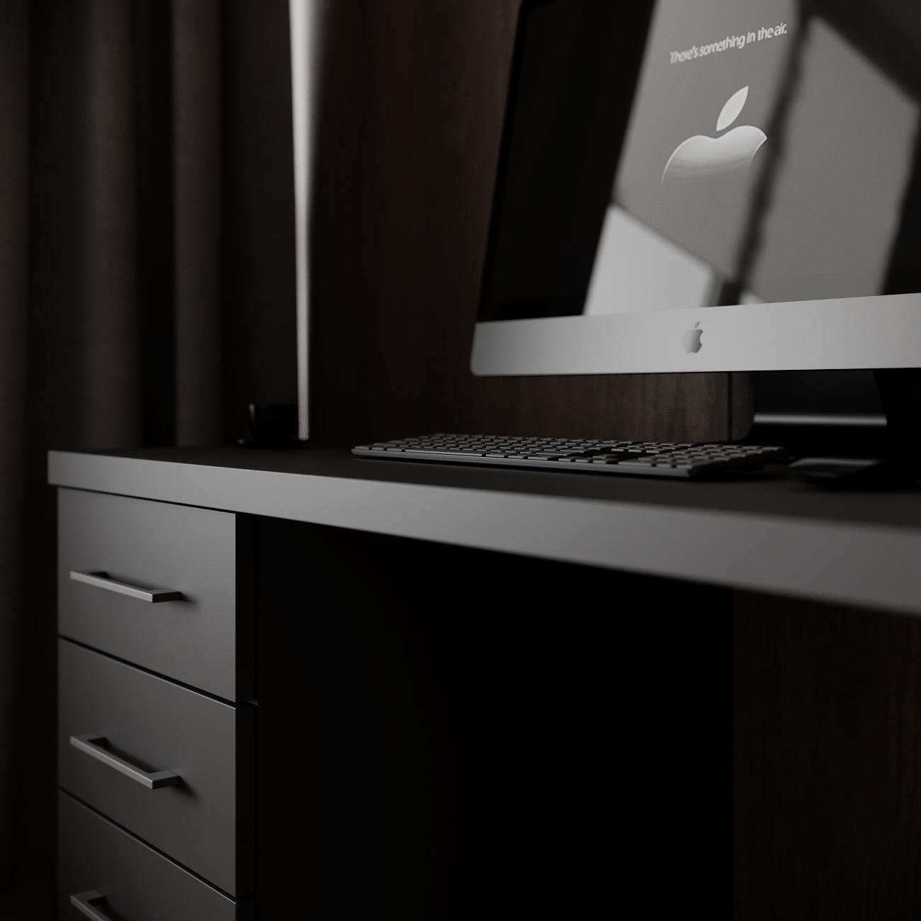 Компьютерный стол Mebellini Торонто лофт 1200x600x770 мм Черный (арт.SKEP1000-200) - фото 5 Компьютерный стол Mebellini Торонто лофт 1200x600x770 мм Черный (арт.SKEP1000-200) - фото 5