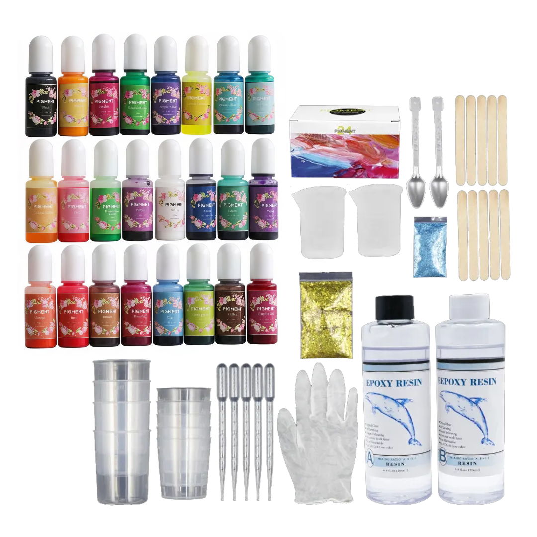 Епоксидна смола та аксесуари для творчості та DIY-виробів 24 пігменти