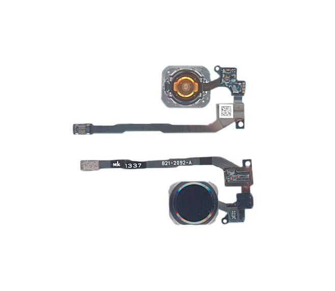 Кнопка Home в сборе с механизмом и шлейфом для iPhone 5S Черный