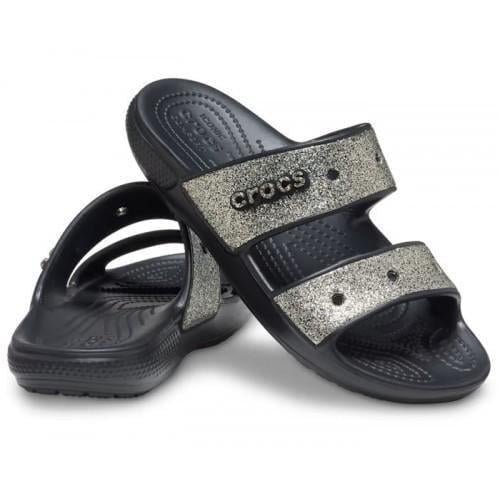 Шльопанці жіночі Crocs Fur Sure Sandal Gold р. 39-40 Чорний (8524)