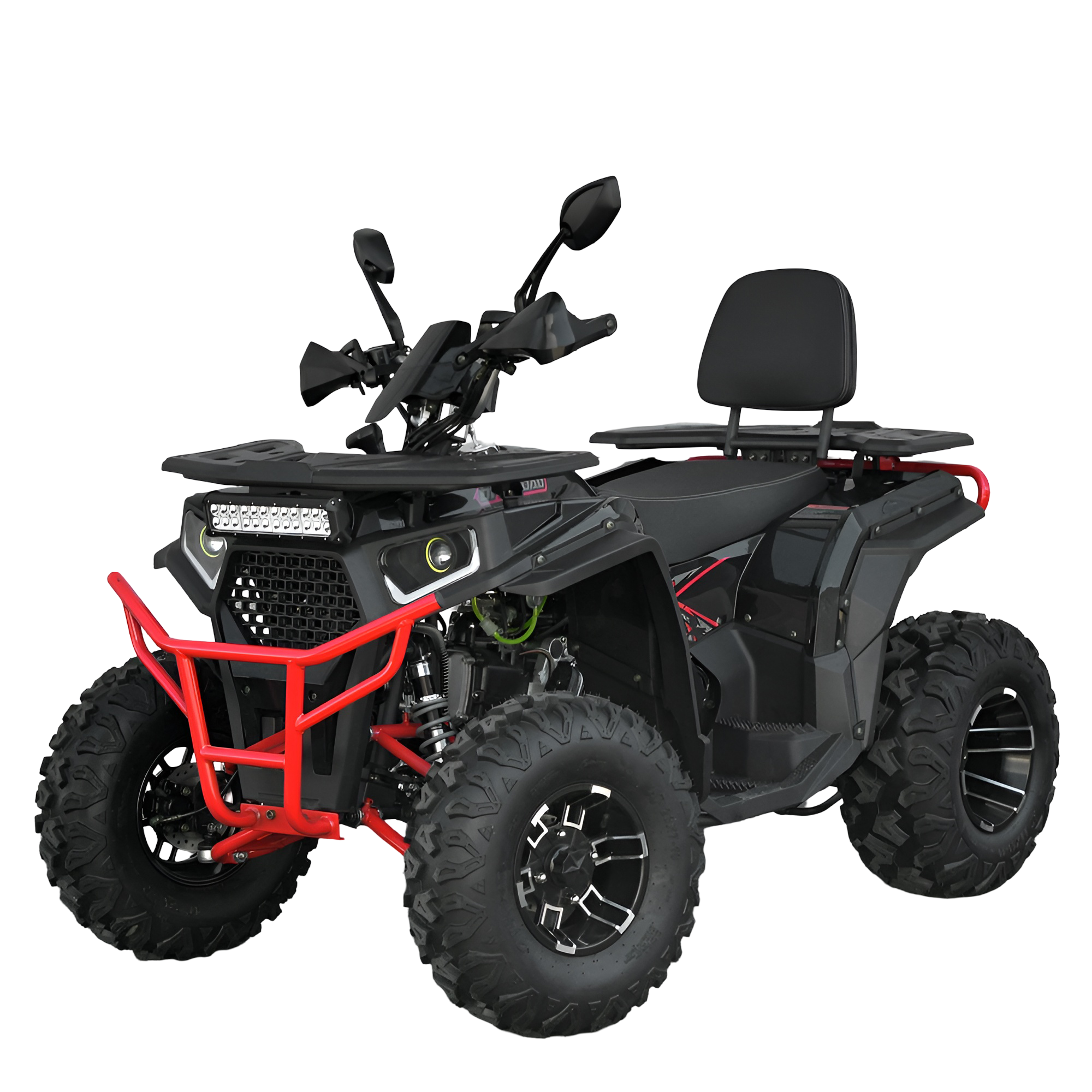 Квадроцикл бензиновый Profi 12V9Ah колеса 10" Черно-красный (AFB200L-2-3)