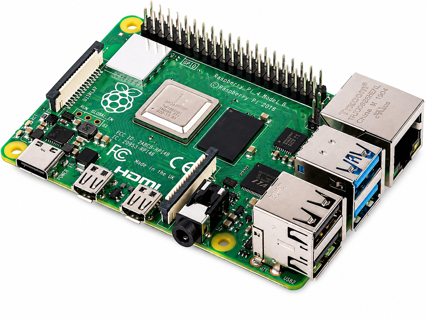 Микрокомпьютер Raspberry Pi 4 модель B 4 ГБ/BCM2711/A72 ARM v8/четырехъядерный процессор 1,5 ГГц (1005-580-00) Микрокомпьютер Raspberry Pi 4 модель B 4 ГБ/BCM2711/A72 ARM v8/четырехъядерный процессор 1,5 ГГц (1005-580-00)