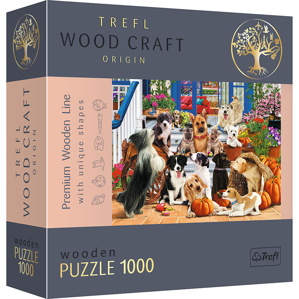 Пазли фігурні з дерева Trefl Собача дружба 1000 елементів (5900511201499 20149)