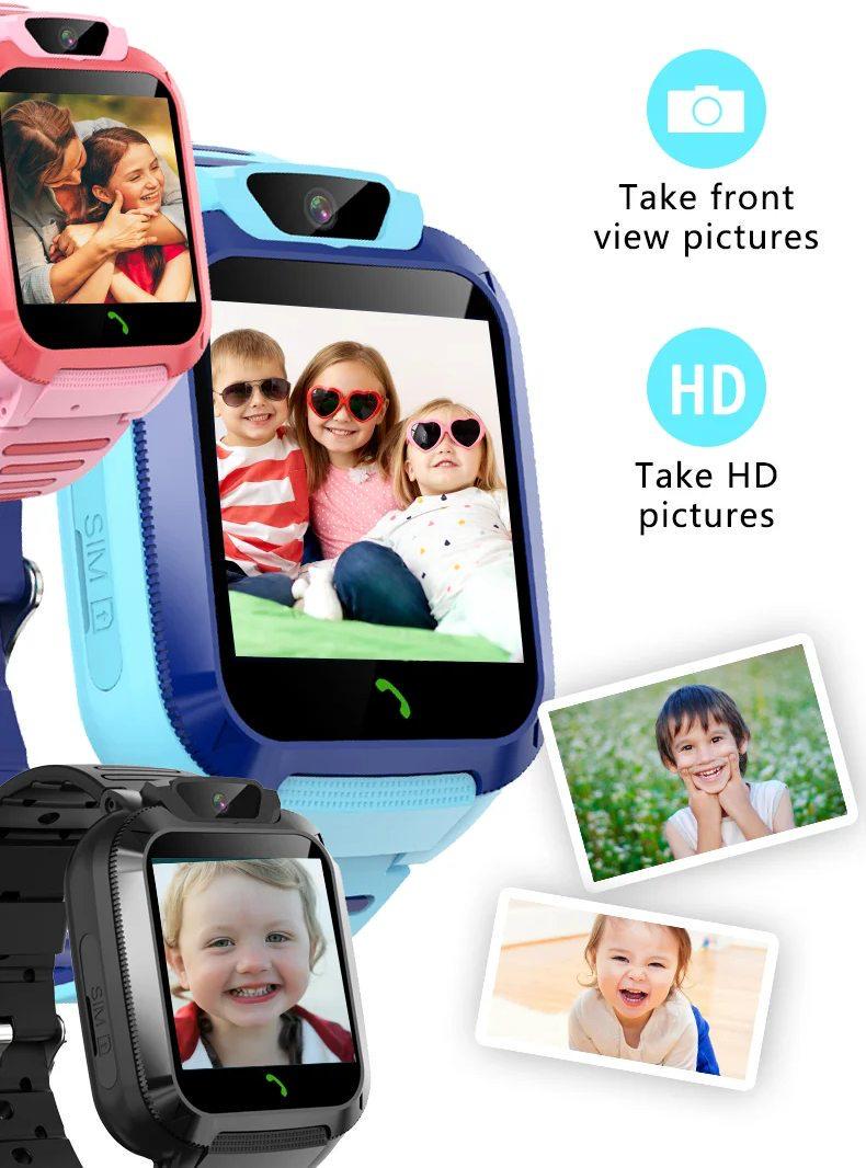Смарт часы детские Q8 SIM GPS 4G Синий (32187230) - фото 7