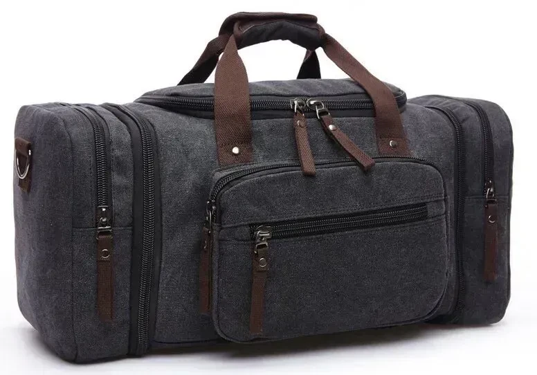 Дорожная сумка текстильная Vintage 20080 Черный (33803873)