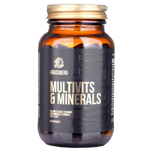 Витаминно-минеральный комплекс Grassberg Multivits & Minerals 60 Caps