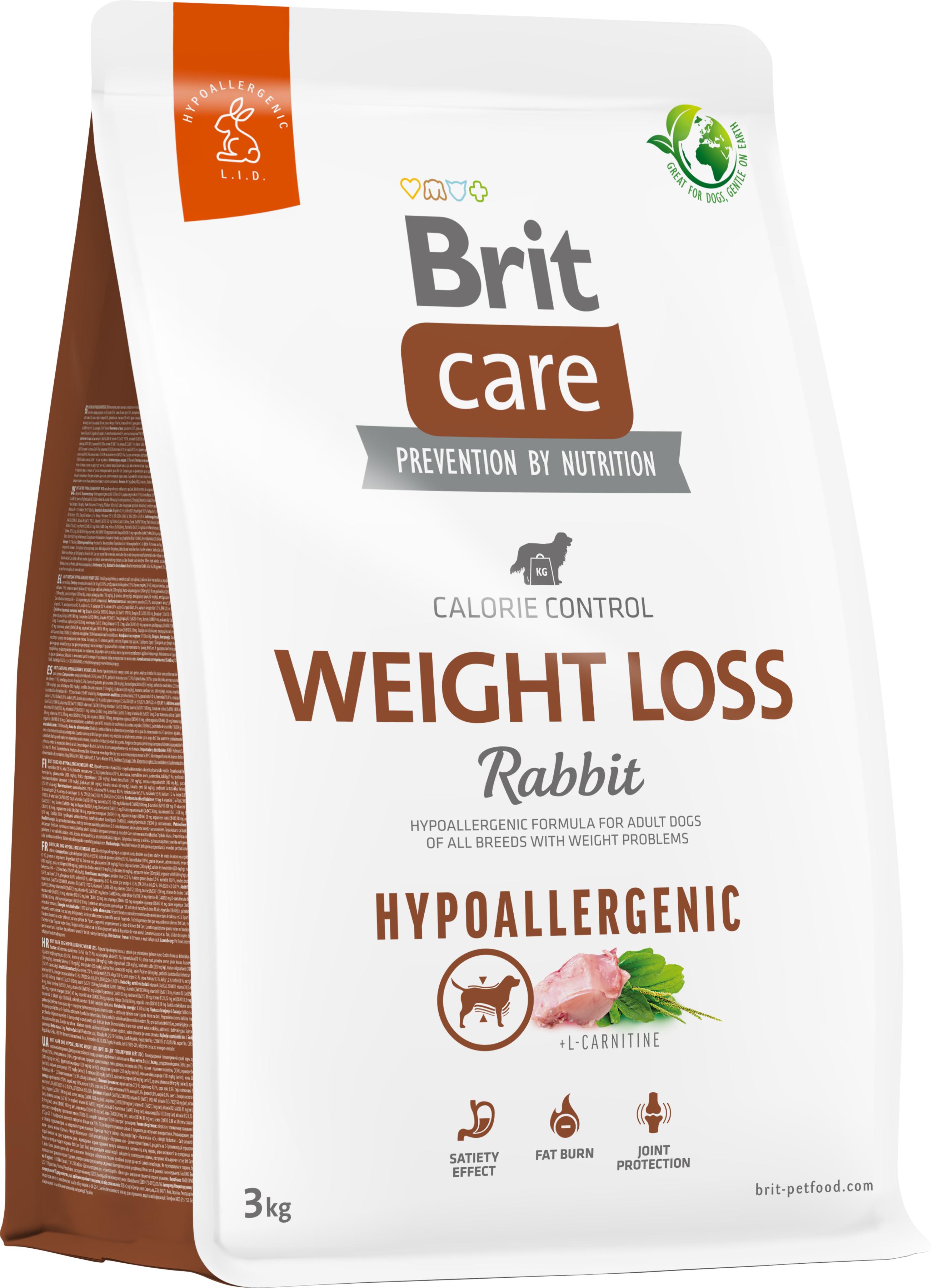 Корм для собак із зайвою вагою Brit Care Dog Hypoallergenic Weight Loss гіпоалергенний з кроликом 3 кг (8595602559176) Корм для собак із зайвою вагою Brit Care Dog Hypoallergenic Weight Loss гіпоалергенний з кроликом 3 кг (8595602559176)