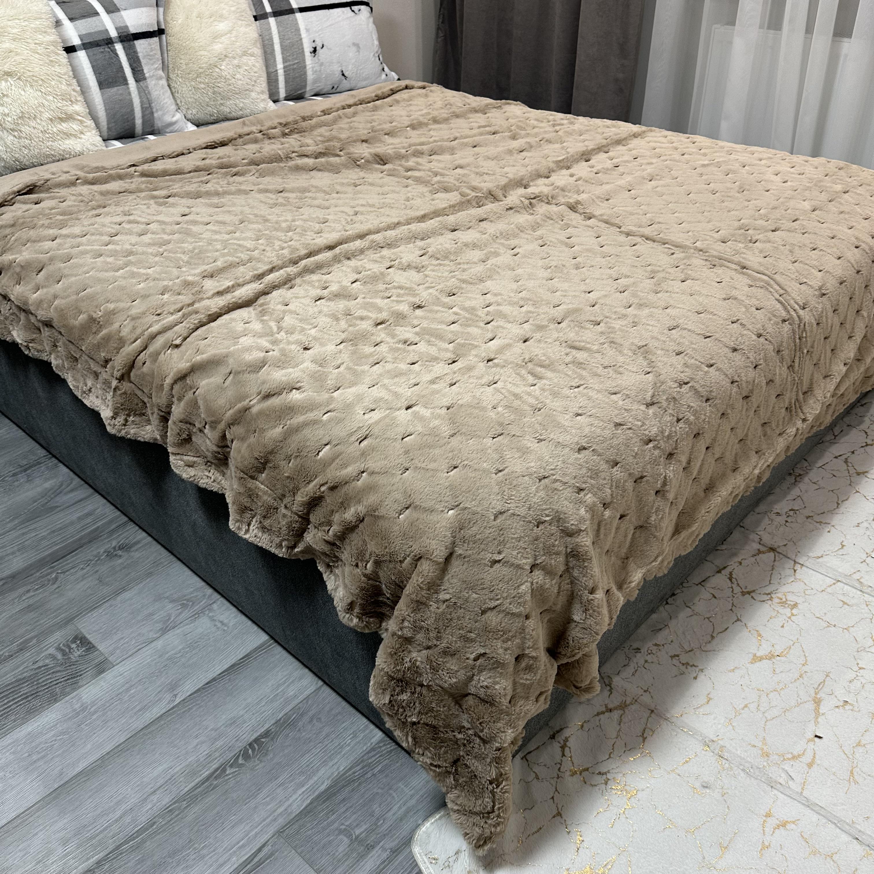 Покрывало микрофибра 200х230 см Кофейный (30111718) - фото 2