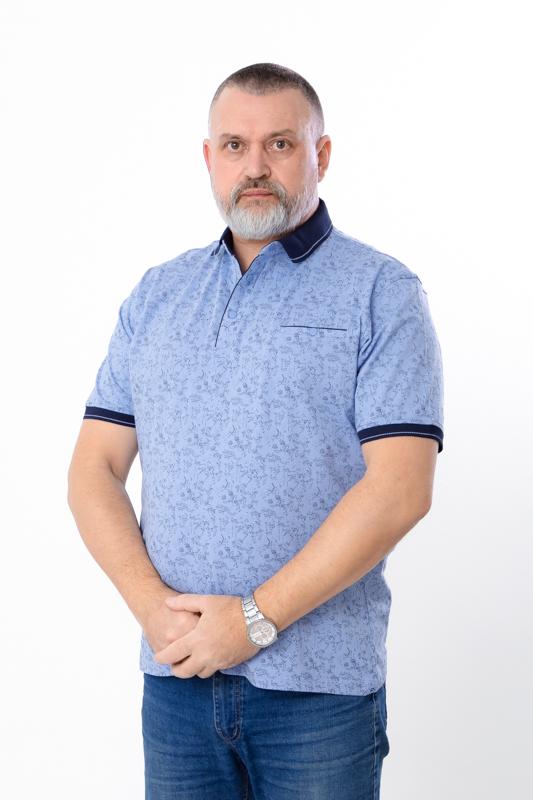 Футболка поло чоловіча батал Носи Своє 5XL Синій (15535)