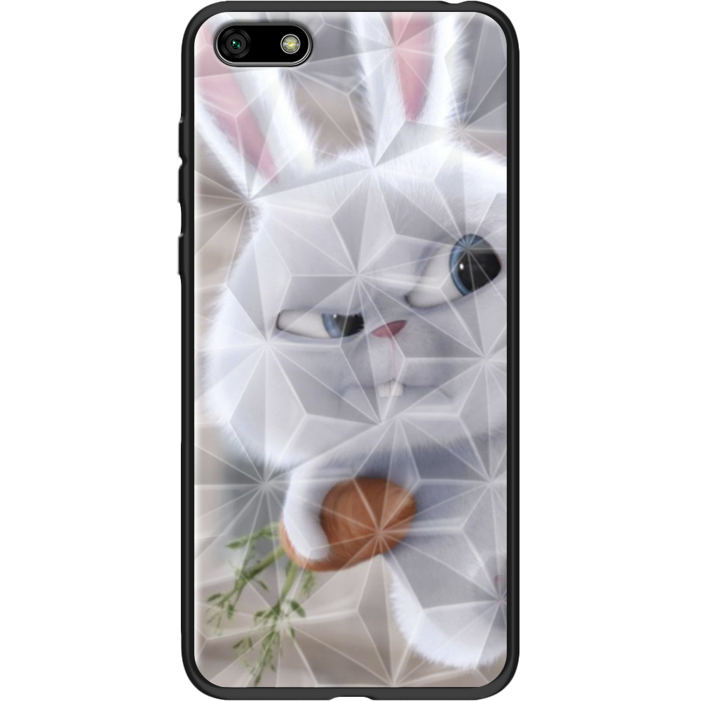 Чехол BoxFace Huawei Y5 2018 Rabbit Snowball Черный силикон с призмой (33370-up1116-37850)