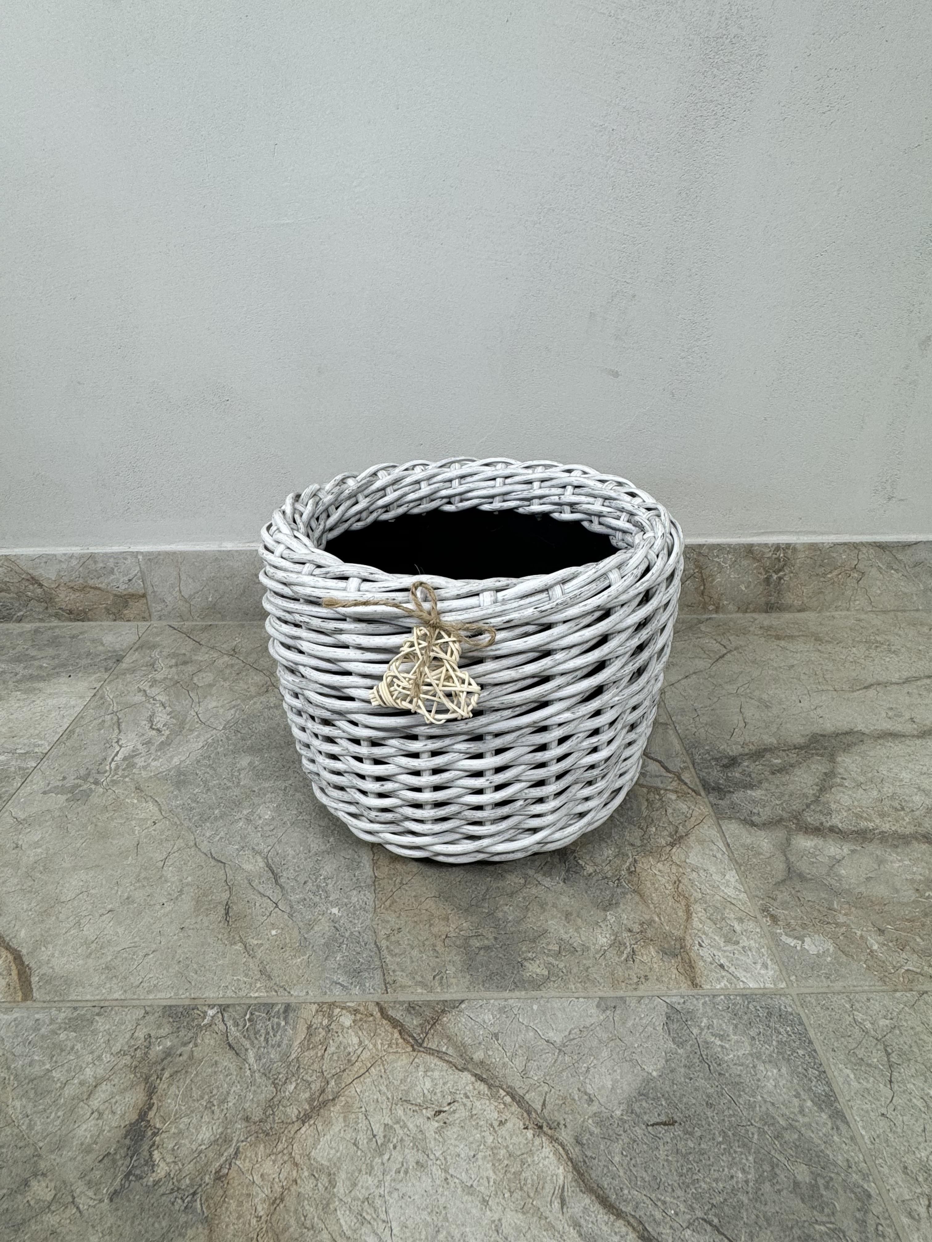 Кашпо из искусственного ротанга ручной работы 5 л Белая береза (32749) - фото 2 Кашпо из искусственного ротанга ручной работы 5 л Белая береза (32749) - фото 2