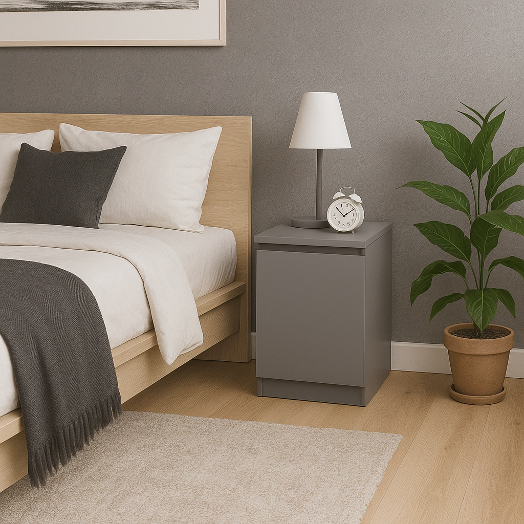 Тумба приліжкова MEBEX 40х40х54,5 см Сірий темний (VS2D400DG)