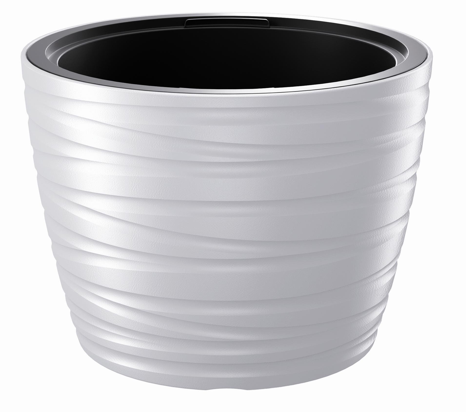 Горшок для цветов Prosperplast MAZE круглый с вкладышем 38х28 см Белый (88802-449)