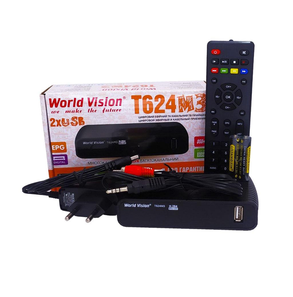 Тюнер Т2 World Vision T624M3 2 USB IPTV (30643) - фото 3 Тюнер Т2 World Vision T624M3 2 USB IPTV (30643) - фото 3