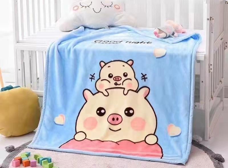 Плед детский Cotton home Good night 110х140 см двойной велсофт СН-1282-50-9 Голубой (DR0140 см70)