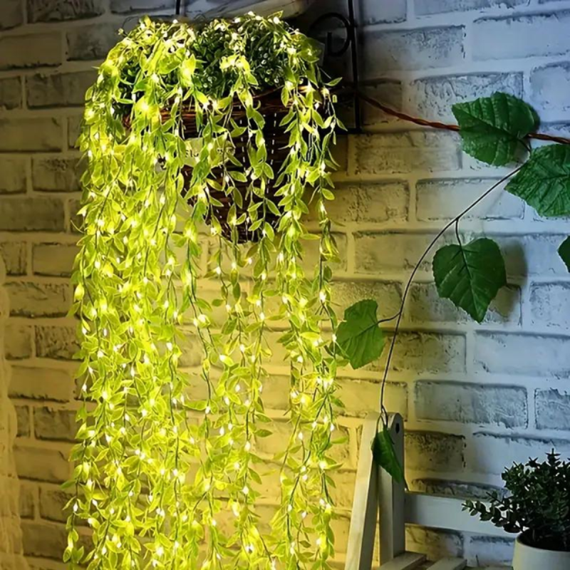 Гірлянда світлодіодна Верба 105 LED для дом/кафе/ фотозон 10,2 м Тепле біле світло/Зелений (2795767403)