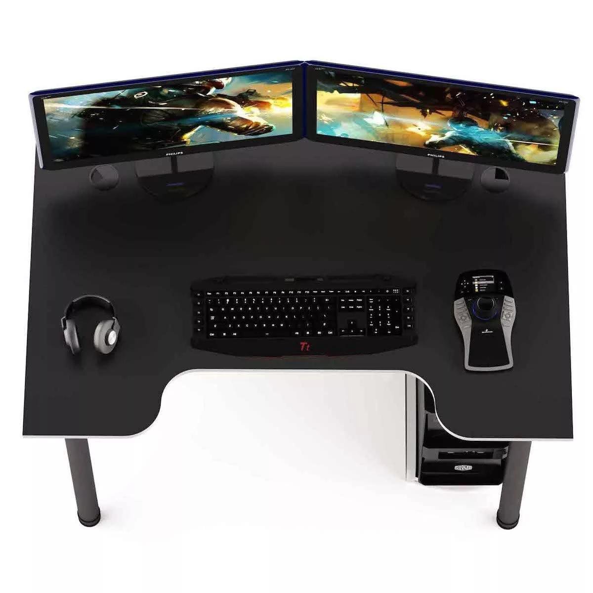 Комп'ютерний стіл геймерський Comfort XG12 120х87 см Чорний/Білий - фото 3