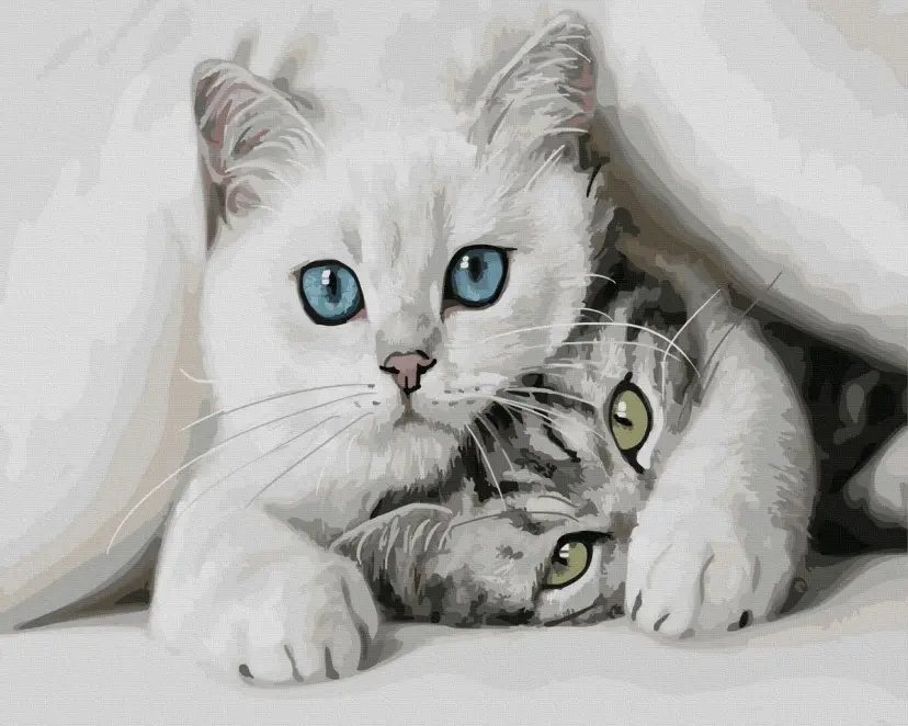 Картина по номерам Brushme Кошачьи нежности 40x50 см (BRM42598) Картина по номерам Brushme Кошачьи нежности 40x50 см (BRM42598)