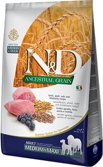 Корм низкозерновой для собак средних и больших пород Фарма N&D LG Lamb/Blueberry Med/Maxi 2,5 кг (8010276036278) - фото 2