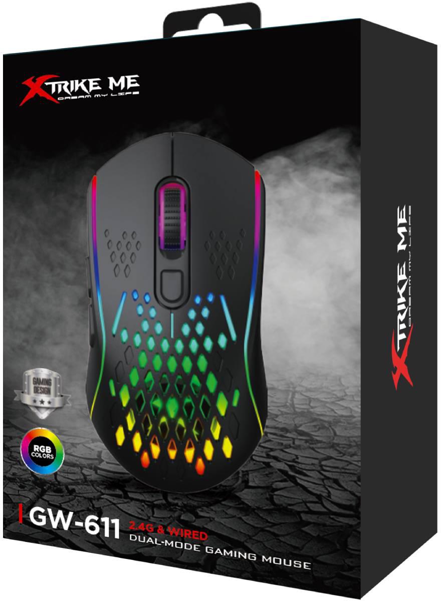 Мишка ігрова бездротова XTRIKE ME GW-611 з RGB-підсвіткою - фото 6