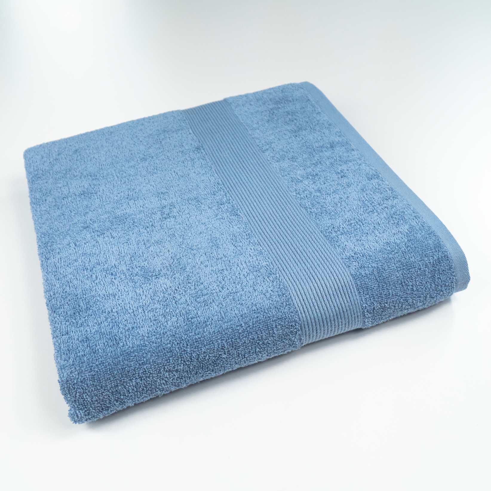 Полотенце банное GM Textile с бордюром 70х140 см Синий (400b-140-blue)
