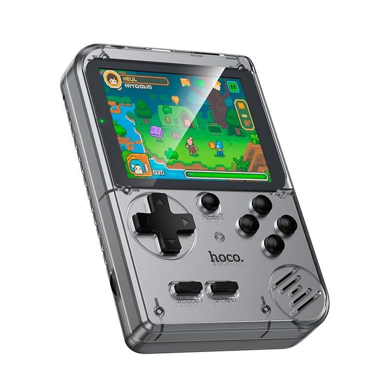 Портативна ігрова консоль Hoco GA40 з 400 класичними іграми Сірий (17664)