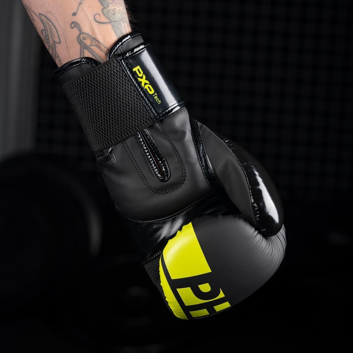 Рукавиці боксерські Phantom APEX Elastic Neon 16 унцій Black/Yellow - фото 9