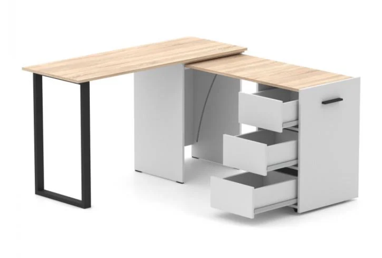 Стол-трансформер Knap Knap Hobana-Jumbo Ш3 135х50х77 см Белый/Дуб сонома