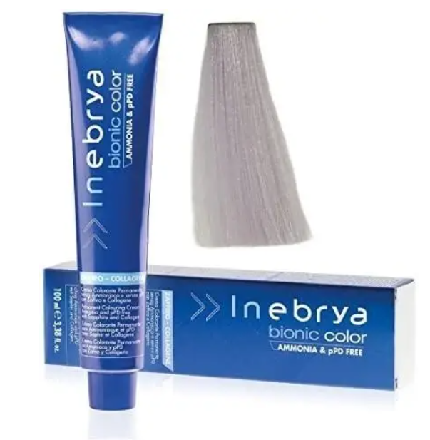 Крем-краска для волос INEBRYA Bionic Сolor Toner Argento без аммиака 100 мл Серебристый