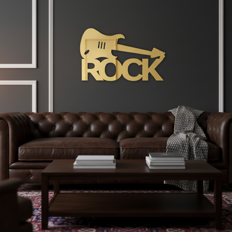 Зеркальный декор настенный DFA Rock для бара или креативного пространства Золотой (YA00047-G)