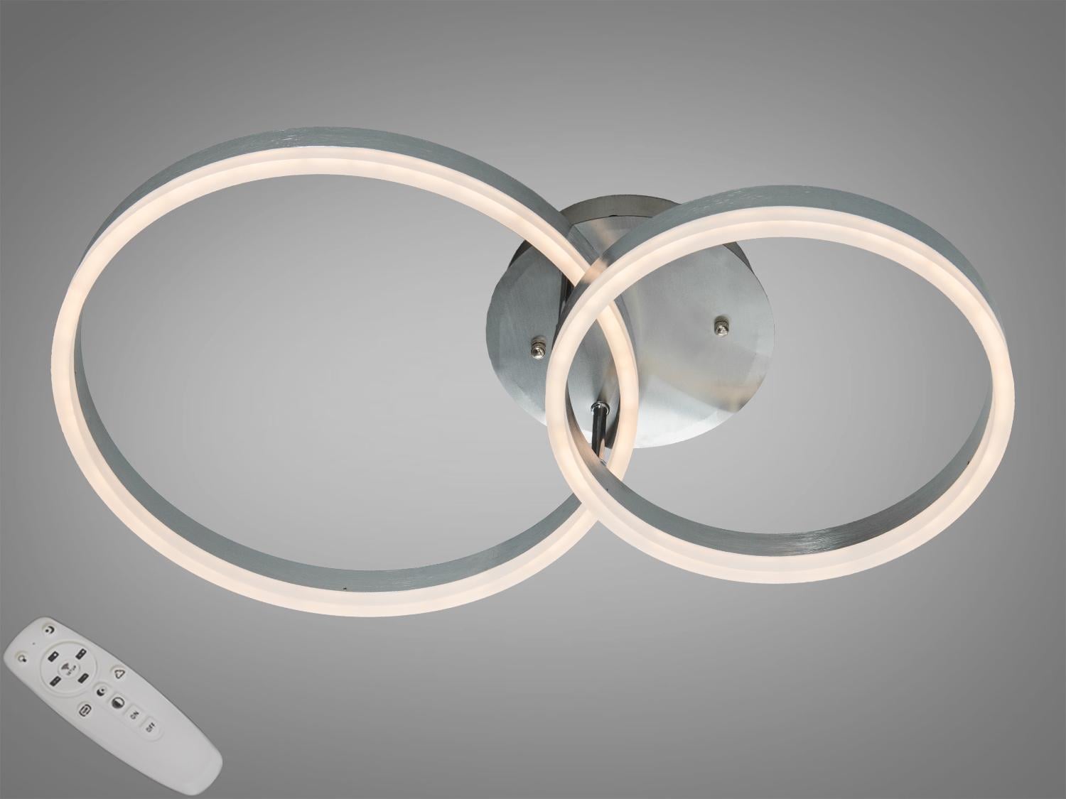 Люстра стельова LED/пульт димер/50W Хром матовий (2539NEW HR dimmer)