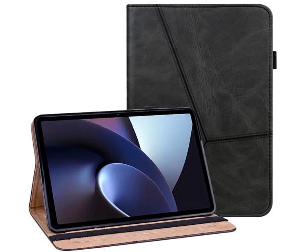 Чeхол-книжка кожаный Retro Frosted Stripe для Lenovo Tab P12 Черный - фото 1 Чeхол-книжка кожаный Retro Frosted Stripe для Lenovo Tab P12 Черный - фото 1