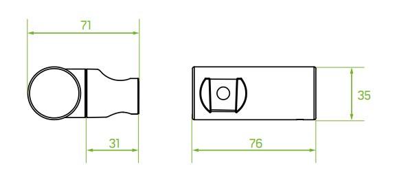 Держатель для душевой лейки Laveo RONDO настенный Черный (CNX_70AD) - фото 2