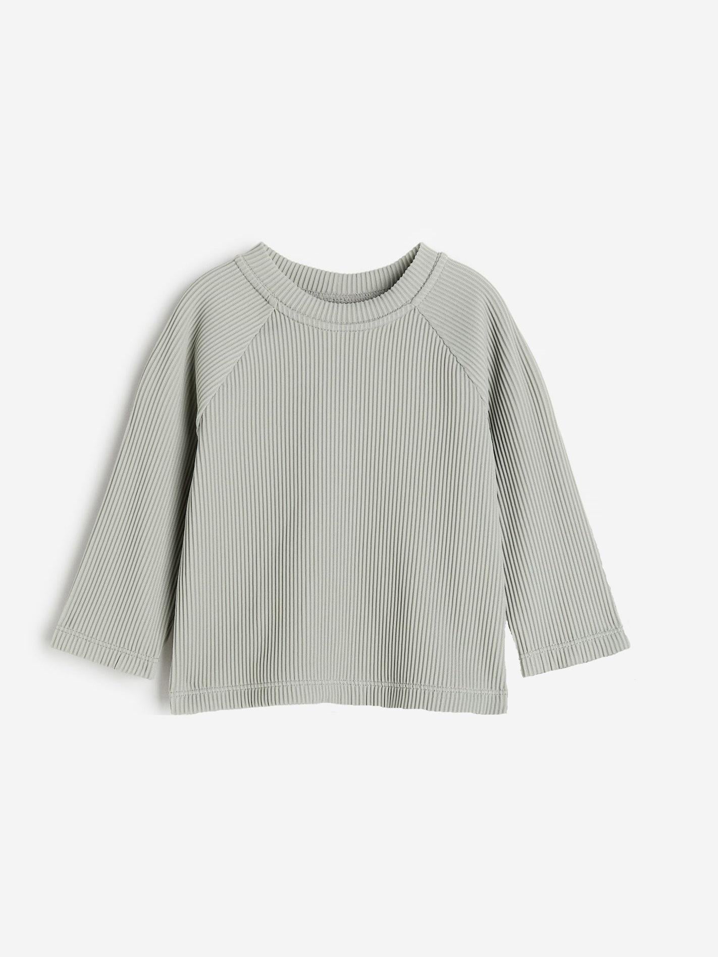 Купальник дитячий лонгслів H&M 74-80 см Сіро-зелений (A31101119828)