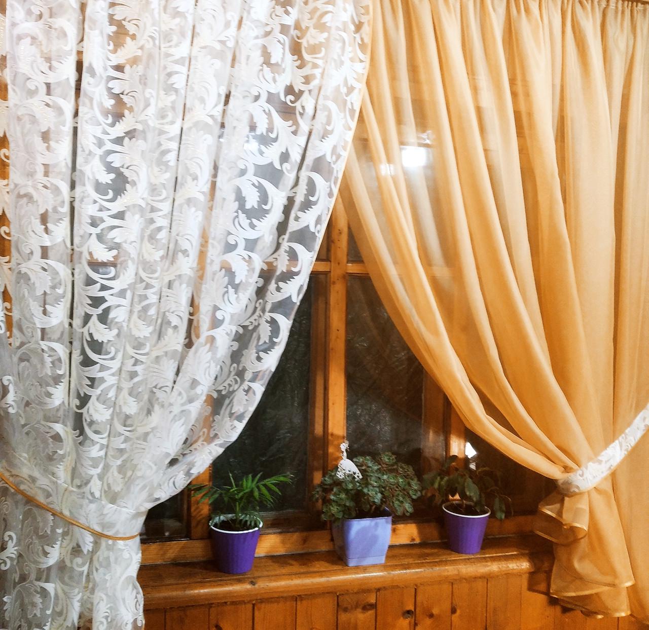 Штори Вероніка вензель Пісочний (1304118729) - фото 3 Штори Вероніка вензель Пісочний (1304118729) - фото 3