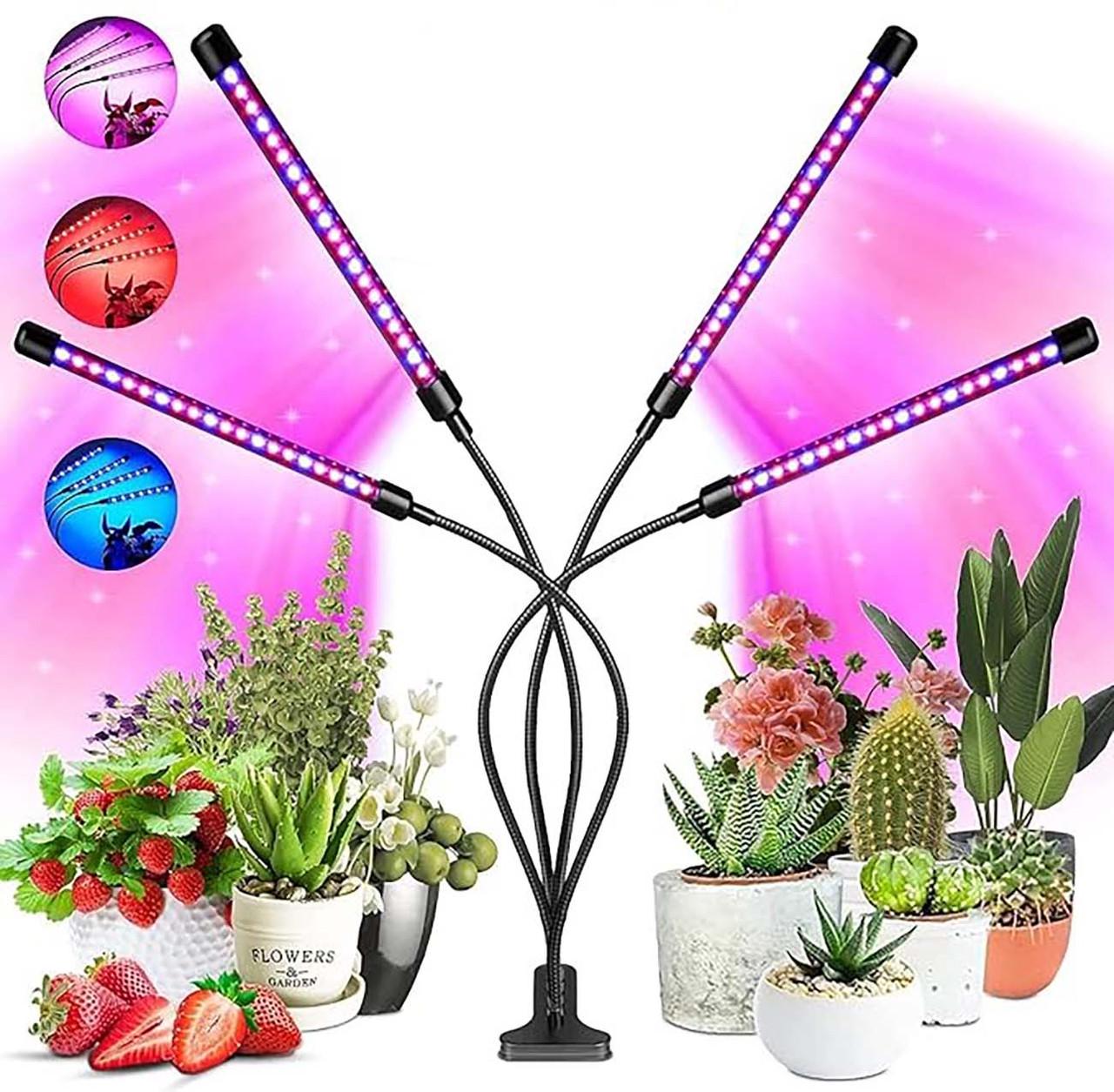 Ультрафиолетовая лампа для растений 4 лампы 40W USB таймер/прищепка/пульт - фото 4 Ультрафиолетовая лампа для растений 4 лампы 40W USB таймер/прищепка/пульт - фото 4