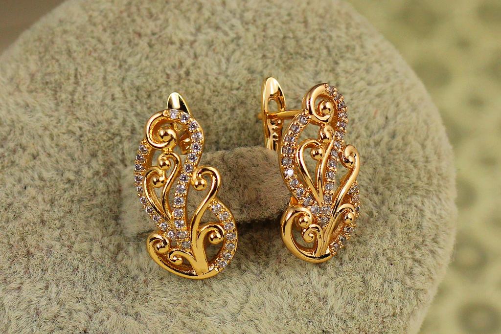 Серьги Xuping Jewelry Рококо 1,9 см Золотистый (33540096)
