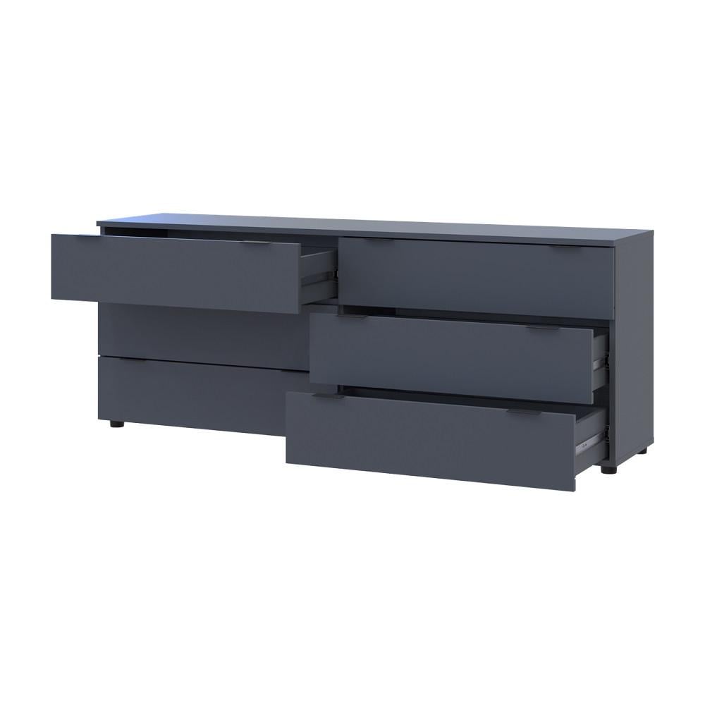 Комод Doros Рон 9 DRS-011778 6 ящиков 160х38х62 см Графит (41516176) - фото 3